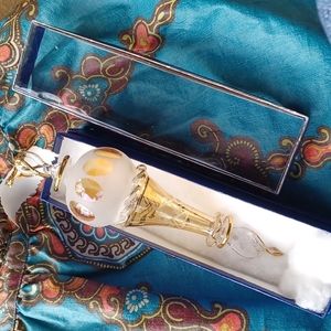 24k gold trim Vintage blown glass ornament.